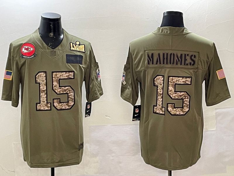 Men Kansas City Chiefs #15 Mahomes Green 2025 Nike Vapor Limited NFL Jersey style 2102